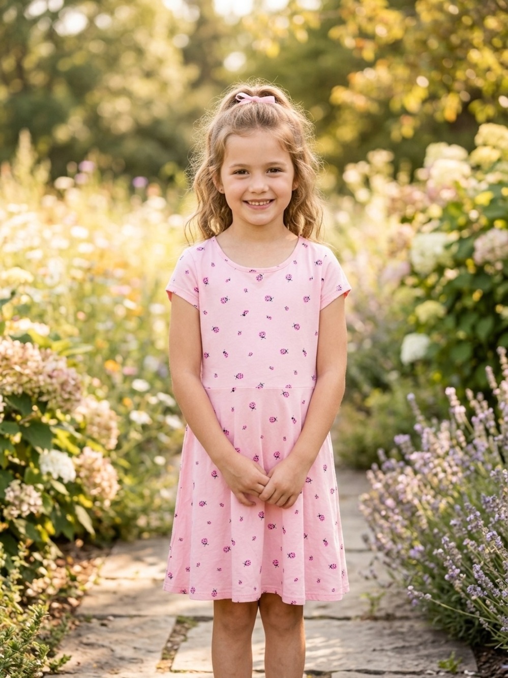George Pink Floral Casual Kids Dress
